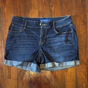 Apt. 9 Dark Blue Jean Shorts with Cuffs  -Size 10